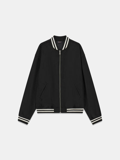 Faux suede bomber jacket