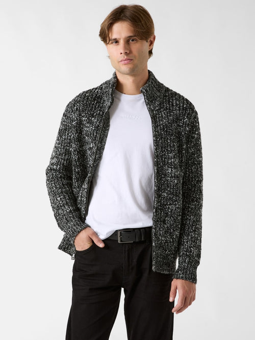 Austin Slub Zip-Up Cardigan