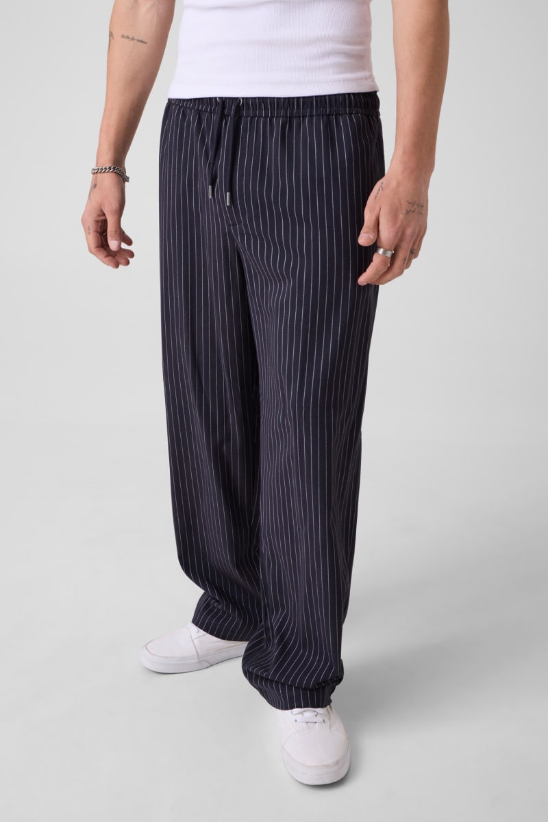 Pinstriped pants