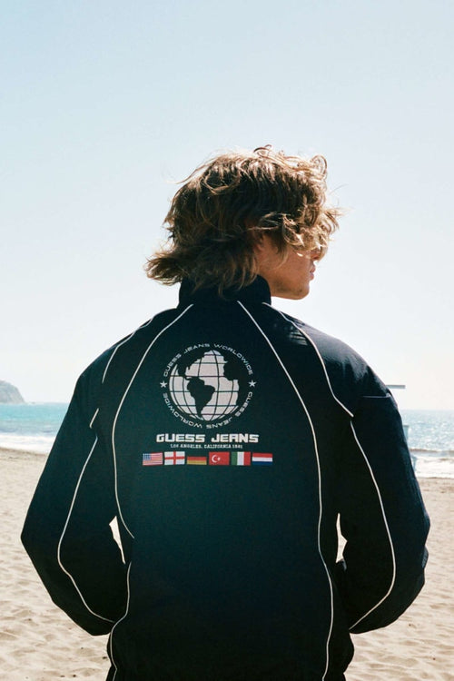 Nylon bomber jacket