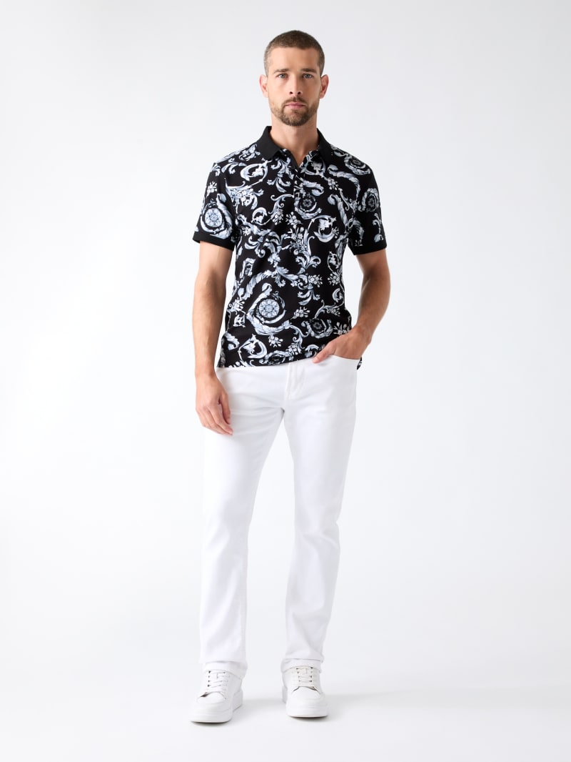Printed polo shirt