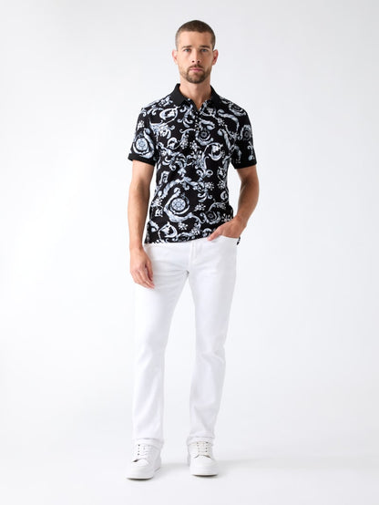 Printed polo shirt