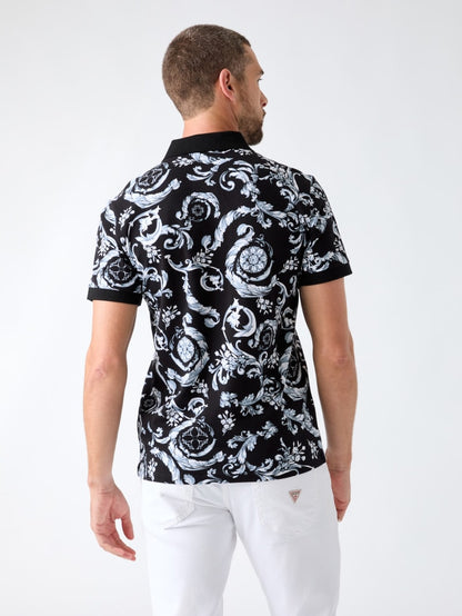 Printed polo shirt