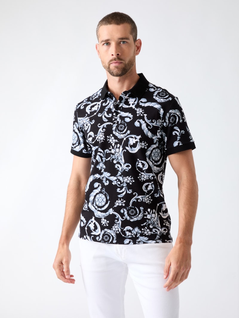 Printed polo shirt