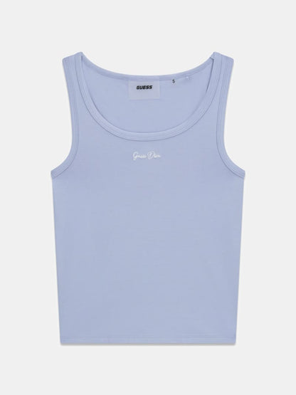 Embroidered logo tank top