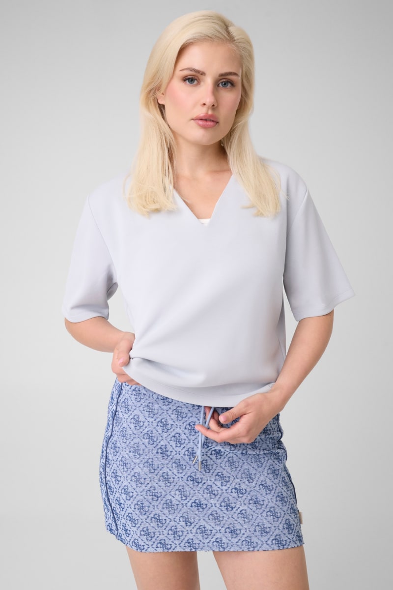 Polo knit top