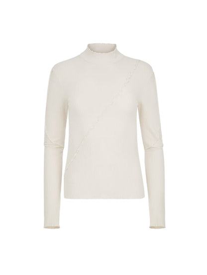 long-sleeve lettuce edge top