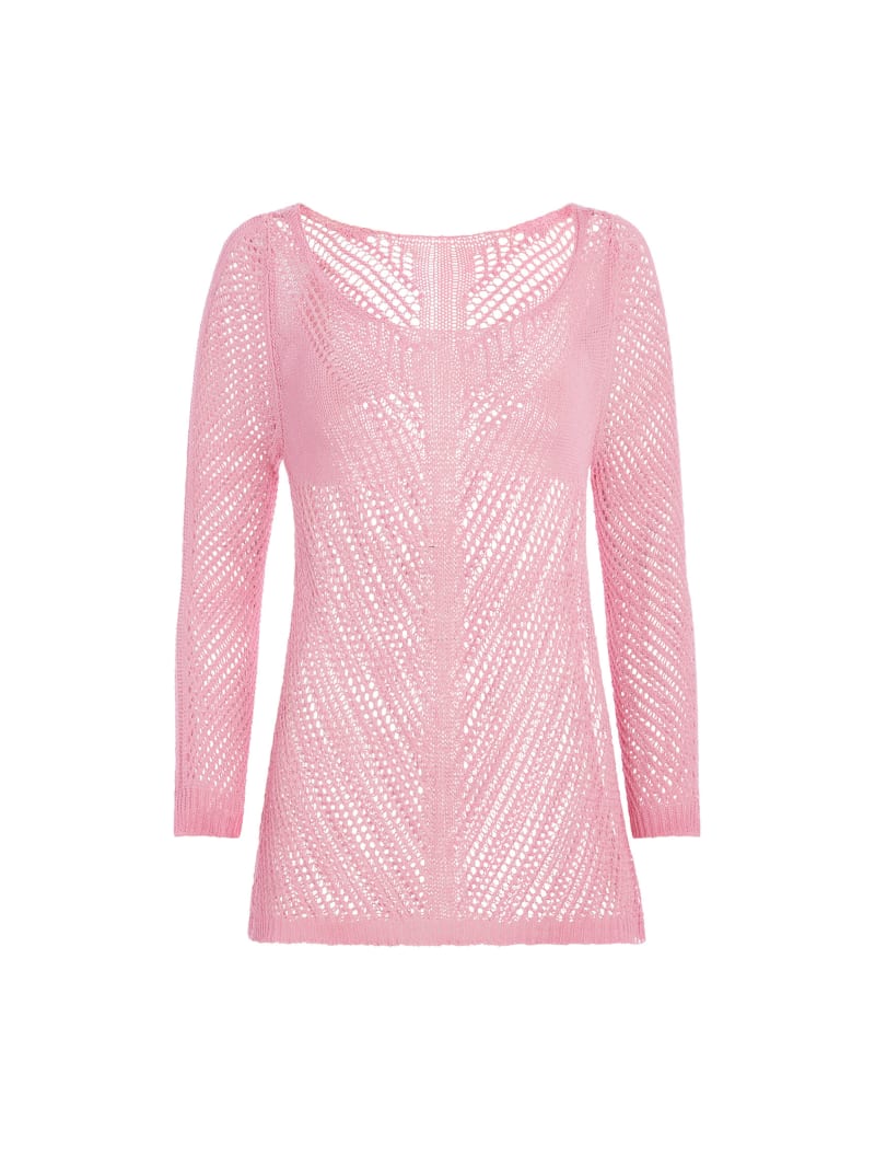 Washed Crochet Sweater