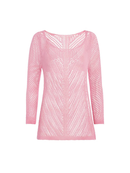 Washed Crochet Sweater