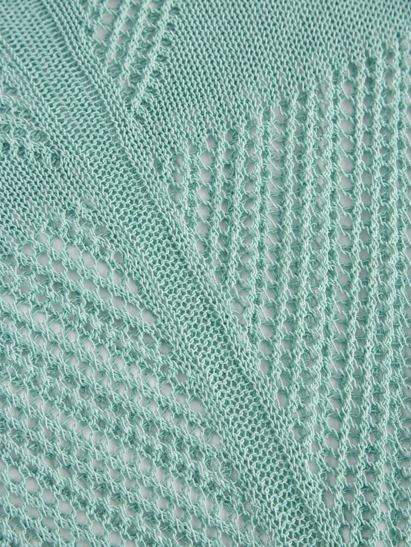 Washed Crochet Sweater