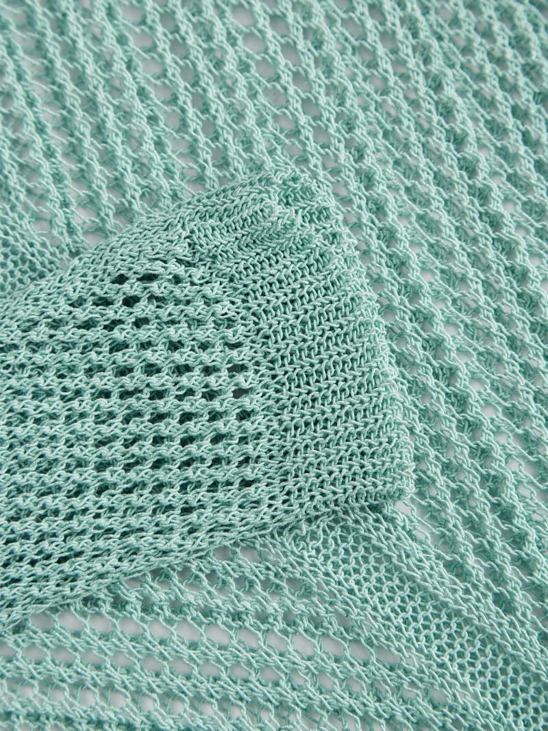 Washed Crochet Sweater