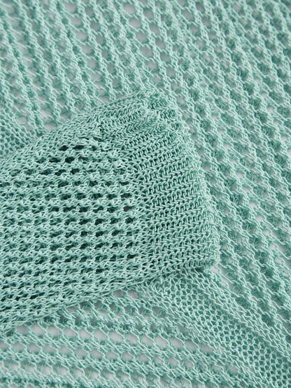 Washed Crochet Sweater