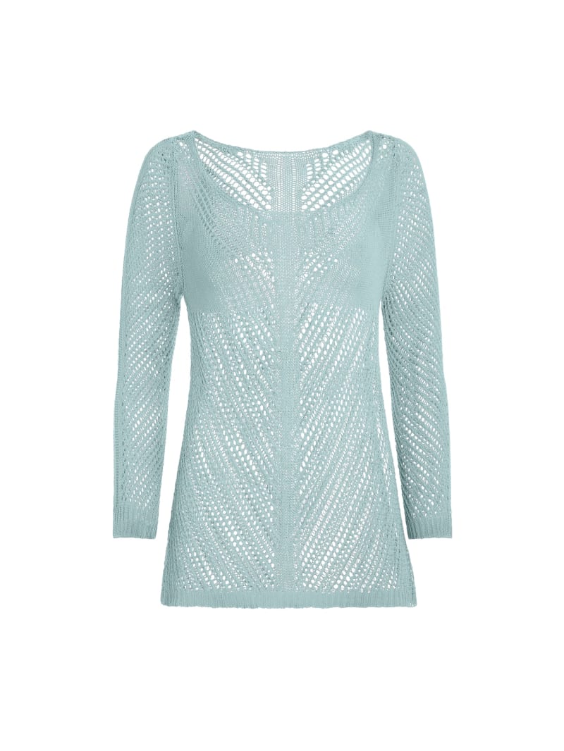 Washed Crochet Sweater