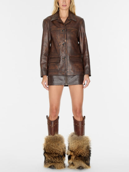 vintage leather jacket