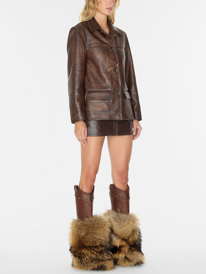 vintage leather jacket
