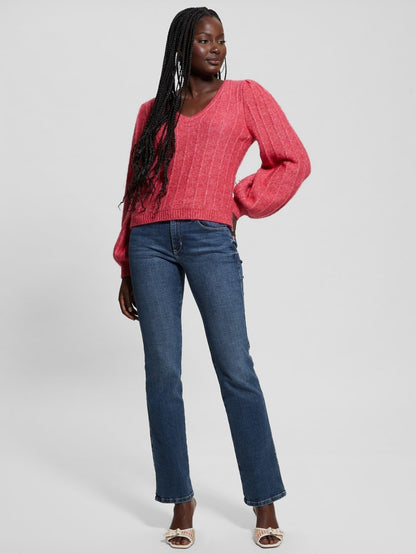 Madeline Textured V-Neck Sweater
