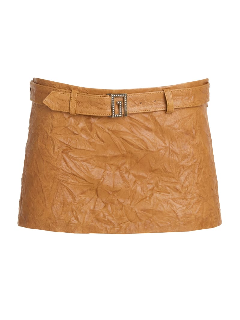 leather mini skirt