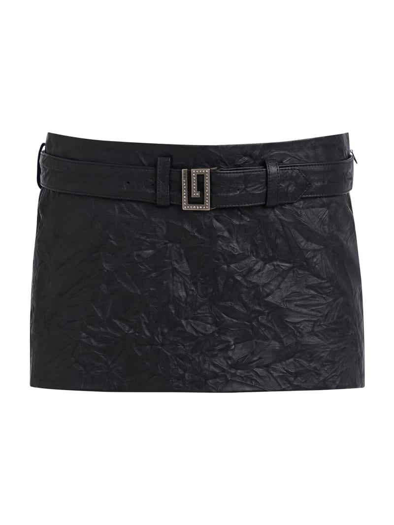 leather mini skirt