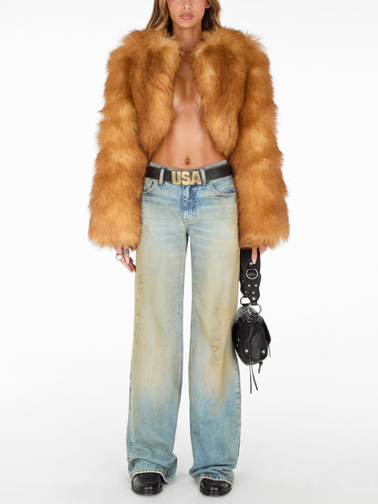 faux-fur bolero