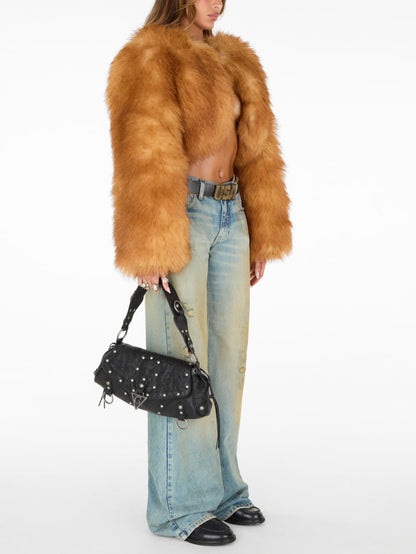 faux-fur bolero