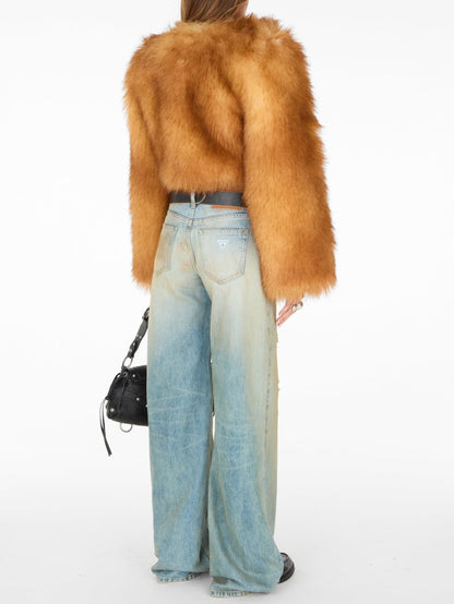 faux-fur bolero