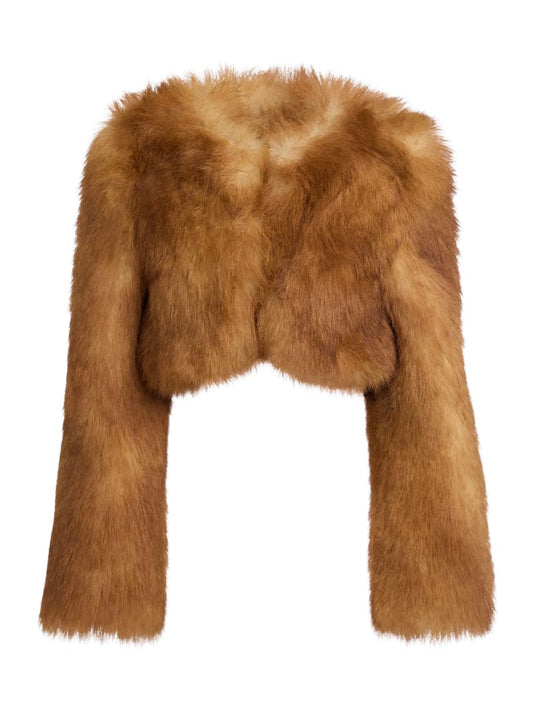 faux-fur bolero