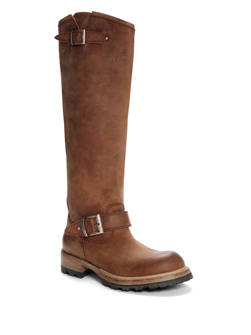 vintage suede biker boots