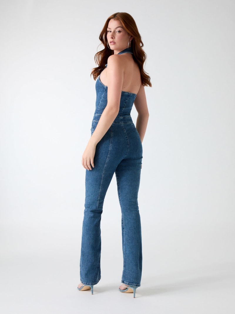 Mia Halter Denim Jumpsuit