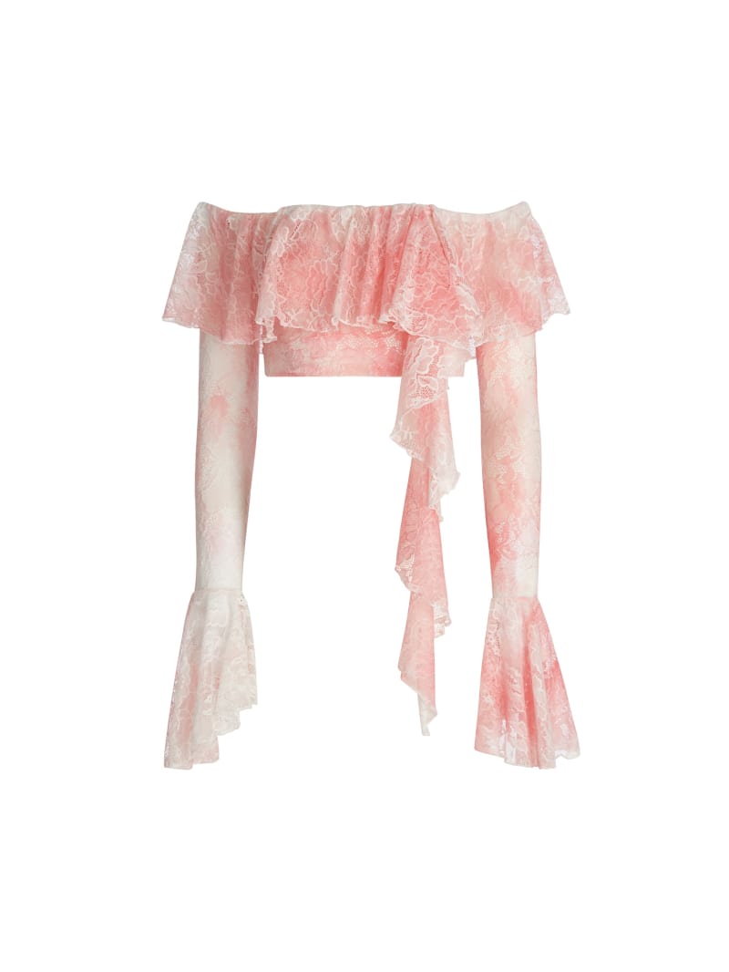 off-the-shoulder lace top