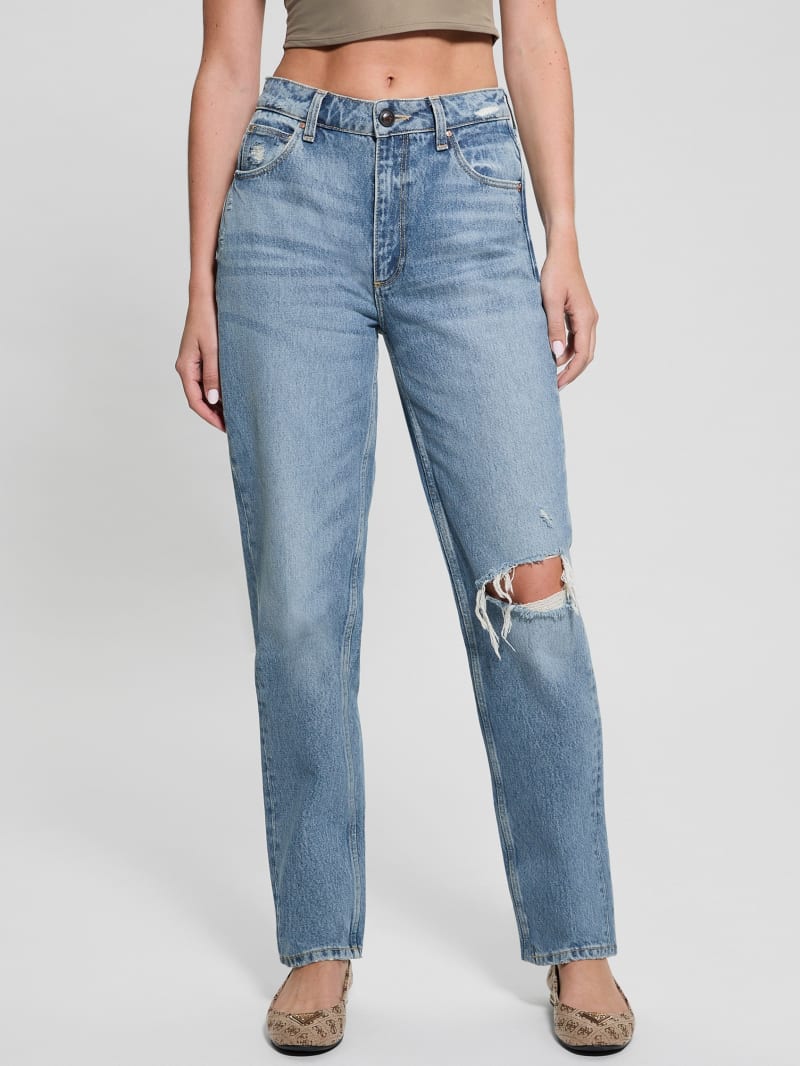 Eco Destroyed Mom Jeans