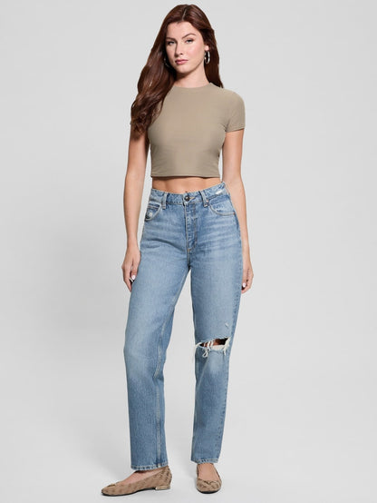 Eco Destroyed Mom Jeans