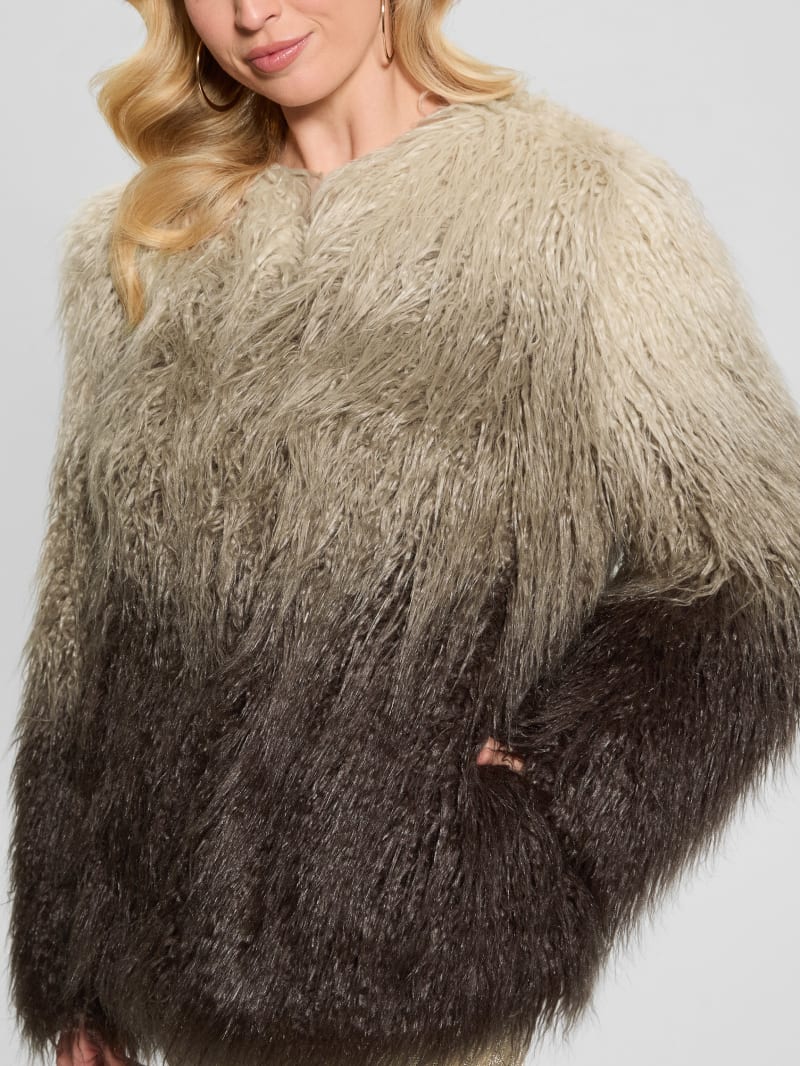 Cristina Faux-Fur Ombré Jacket