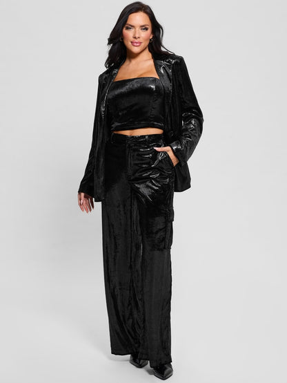 Omega Oversized Velvet Blazer