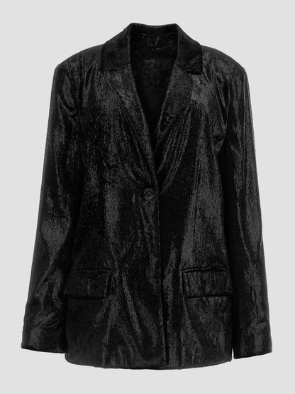 Omega Oversized Velvet Blazer