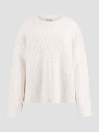 Sylvie Alpaca-Blend Pointelle Sweater