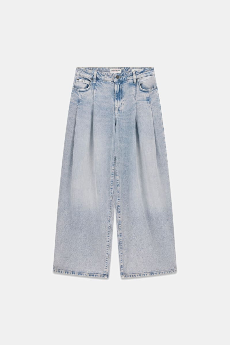G12 Pleated extra wide-leg jeans