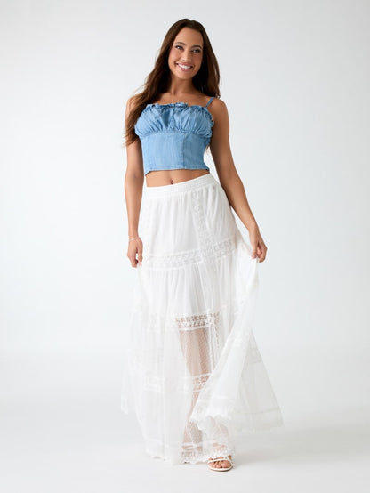 Lace maxi skirt