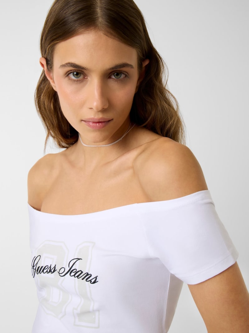 Off-shoulder t-shirt