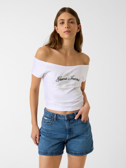 Off-shoulder t-shirt