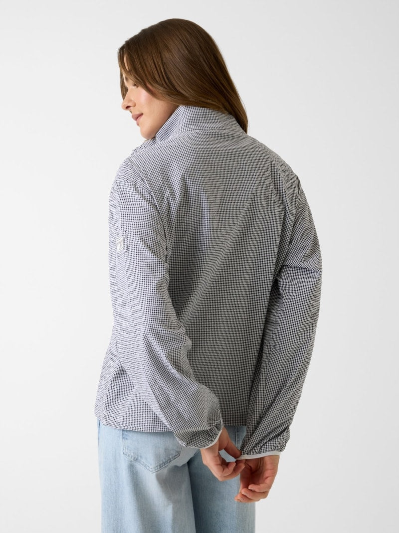 Checked windbreaker