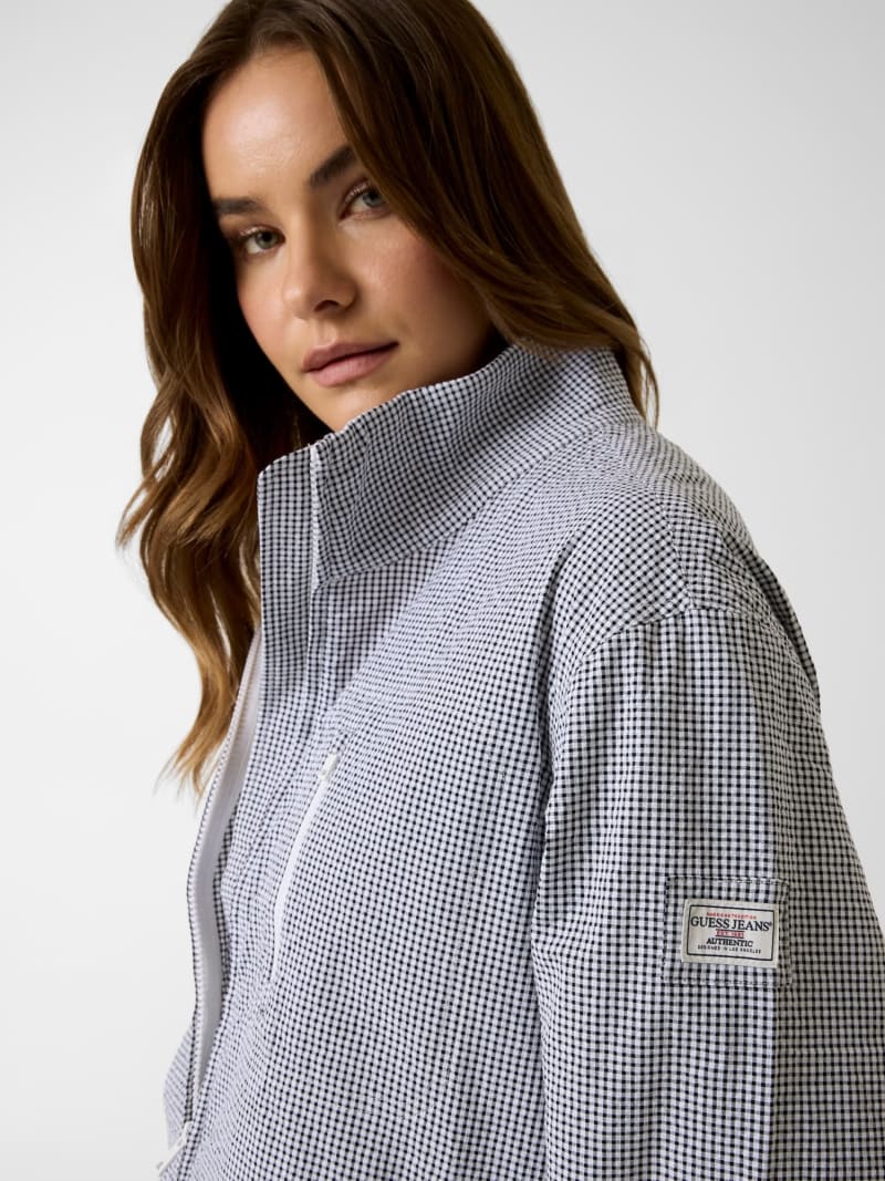 Checked windbreaker