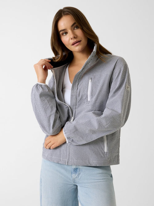 Checked windbreaker