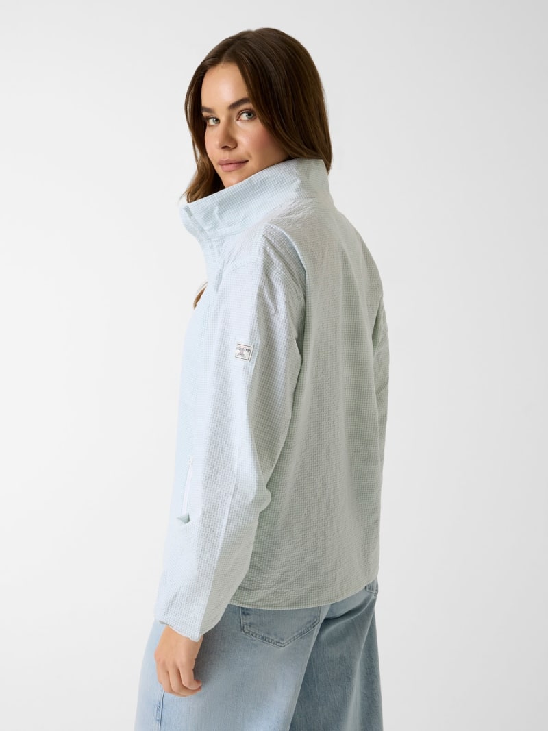 Checked windbreaker