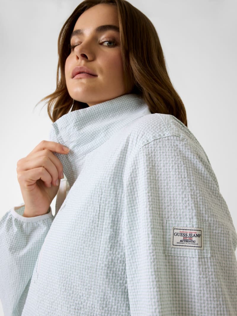 Checked windbreaker