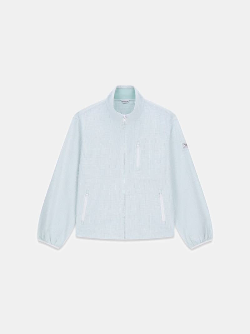 Checked windbreaker