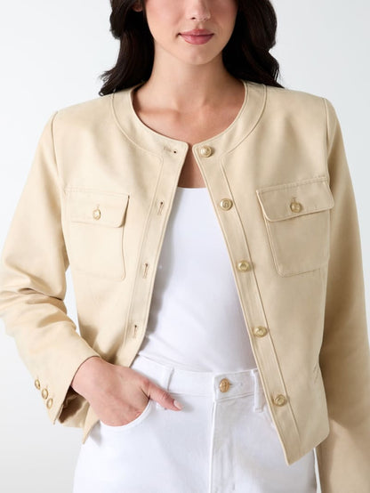 Faux-suede jacket