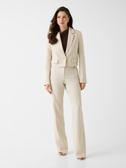 Single breast crop blazer