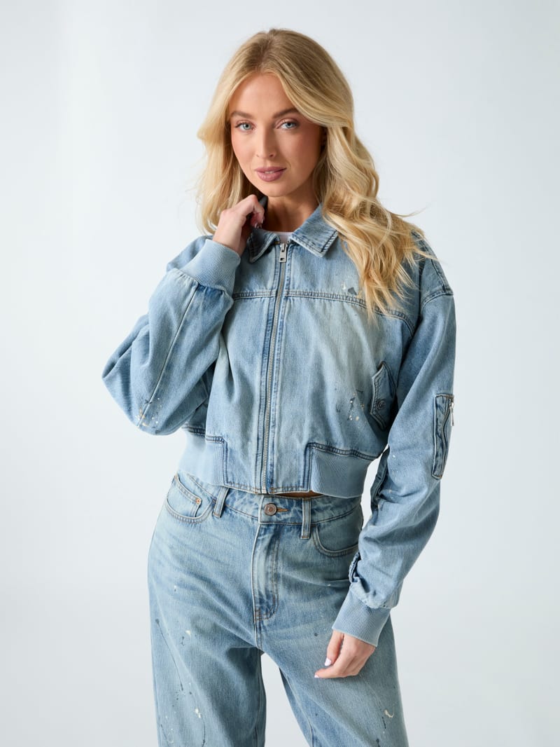 Denim bomber jacket