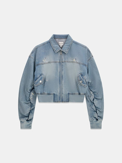 Denim bomber jacket
