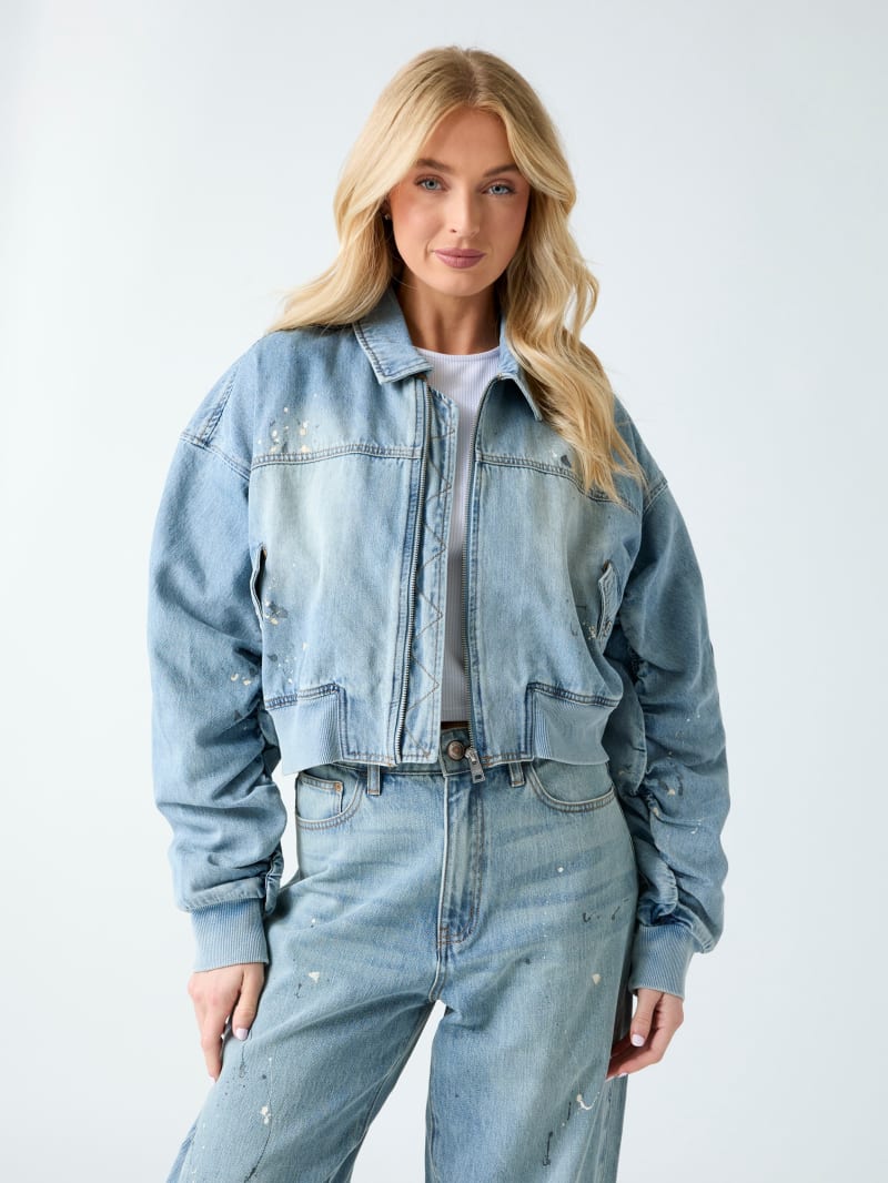 Denim bomber jacket